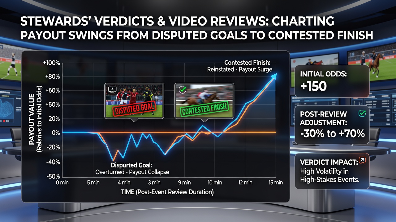 Photo finish review panel examining contested horse racing results alongside football VAR footage