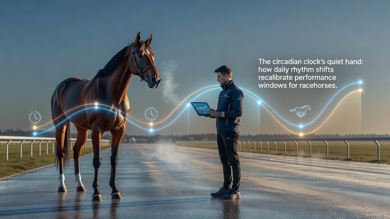 Graph showing performance metrics across different times of day for athletes and racehorses